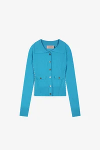 CASHMERE HAND STITCHED RIB CARDIGAN thumb 6