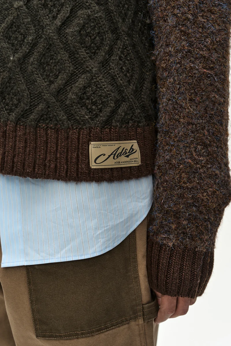 PATCHWORK ZIP-UP SWEATER 3