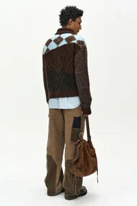 PATCHWORK ZIP-UP SWEATER thumb 6