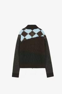 PATCHWORK ZIP-UP SWEATER thumb 10