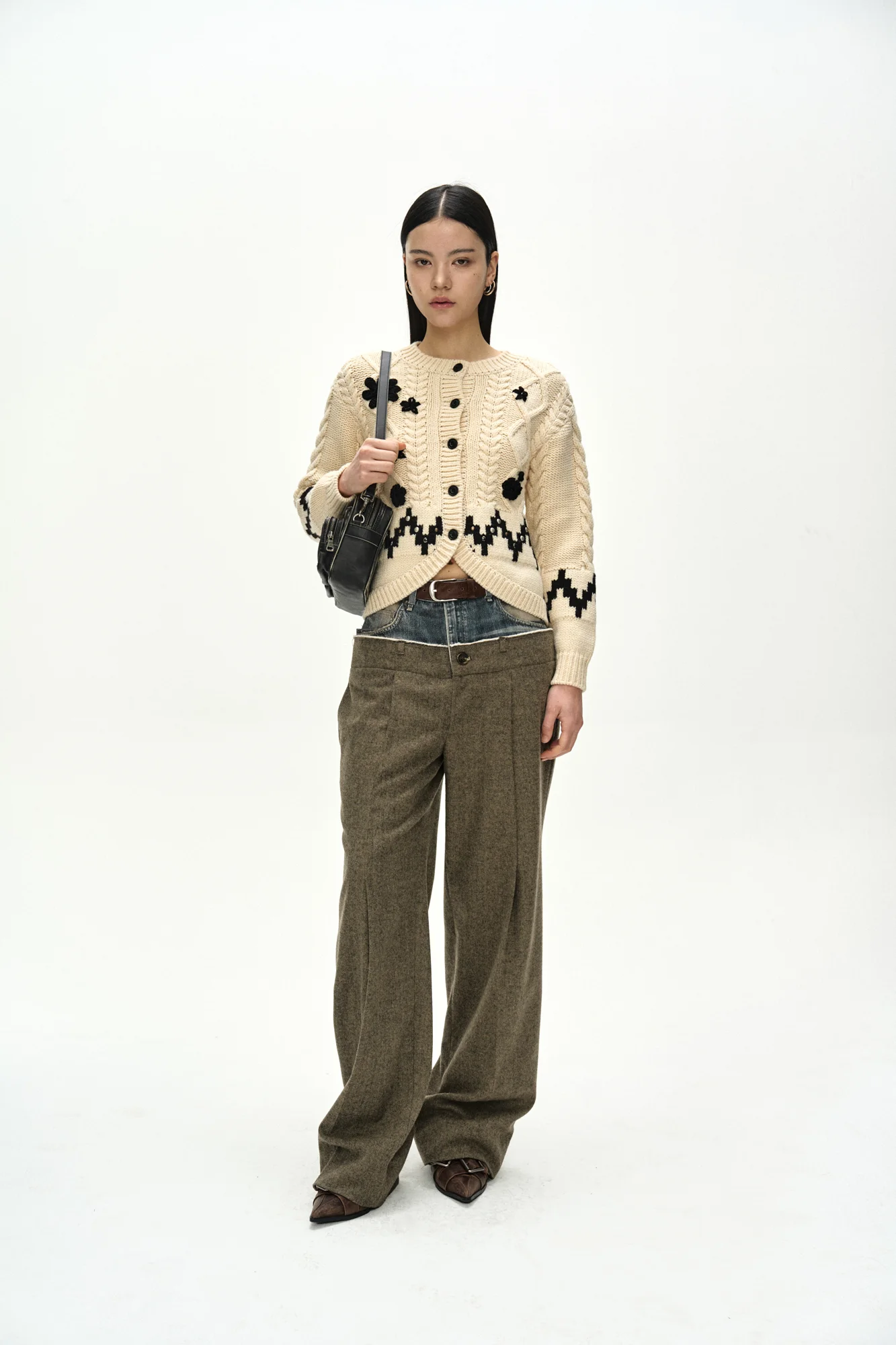 ANDERSSON BELL FIORI CAMELIA CARDIGAN ECRU