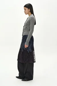 CASHMERE HAND STITCHED RIB CARDIGAN thumb 2
