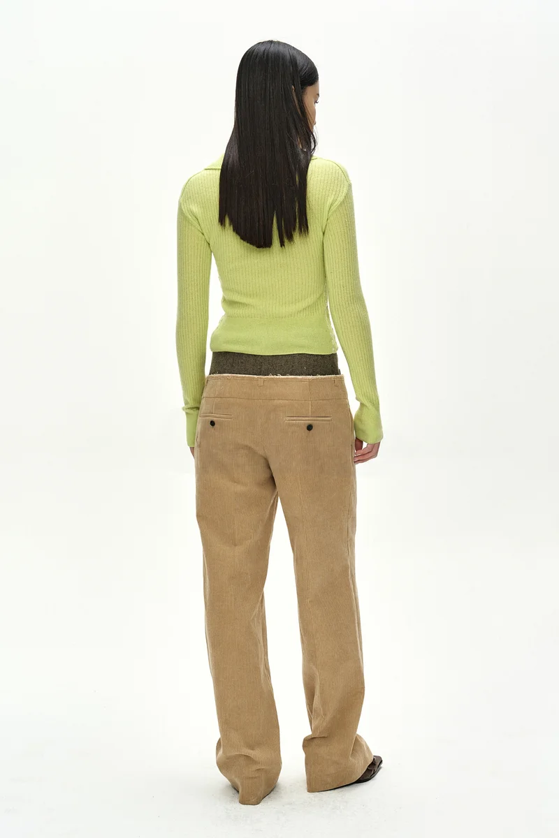 CASHMERE HAND STITCHED RIB CARDIGAN 3