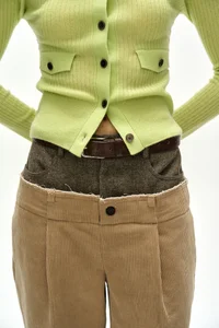 CASHMERE HAND STITCHED RIB CARDIGAN thumb 5