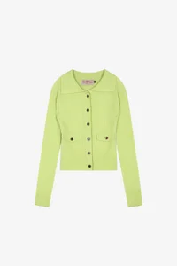 CASHMERE HAND STITCHED RIB CARDIGAN thumb 7