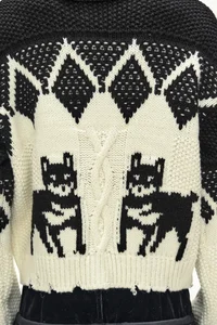ARGYLE HEAVY WOOL CARDIGAN thumb 2