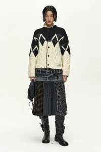 ARGYLE HEAVY WOOL CARDIGAN thumb 4