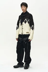 ARGYLE HEAVY WOOL CARDIGAN thumb 5
