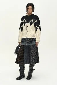 ARGYLE HEAVY WOOL CARDIGAN thumb 6