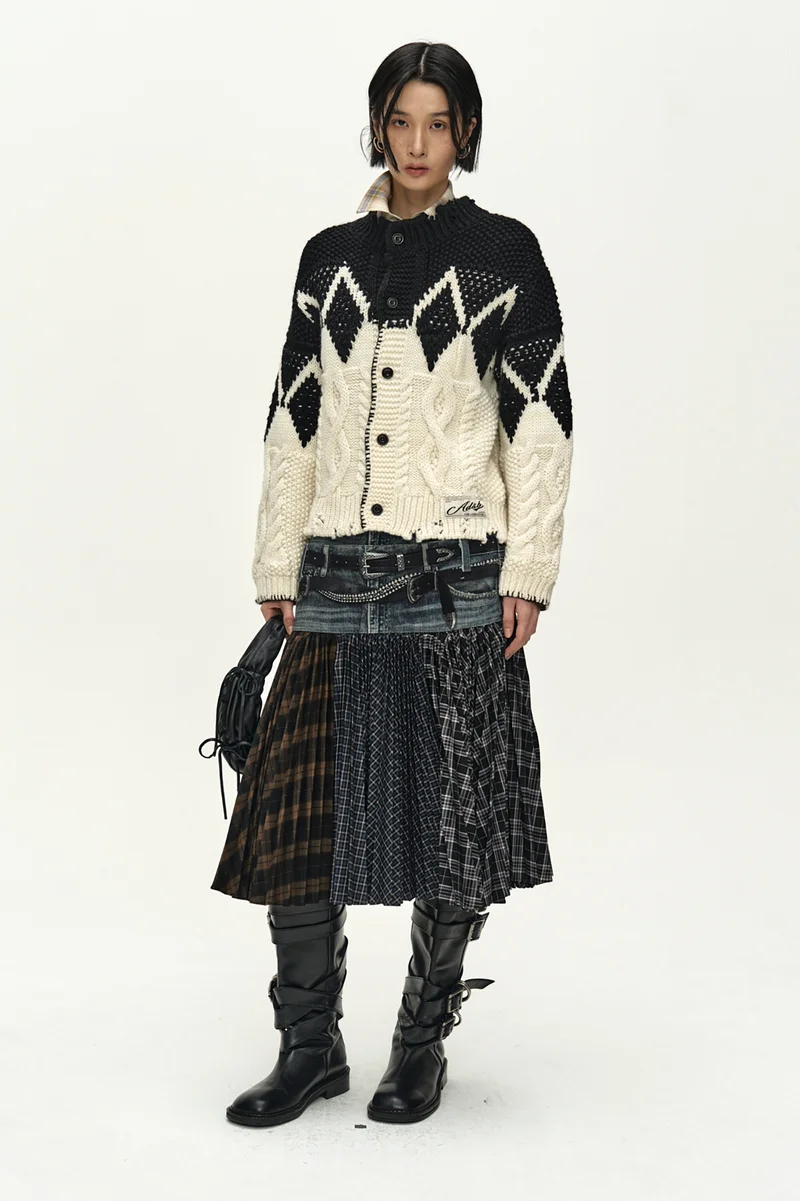 ARGYLE HEAVY WOOL CARDIGAN 6