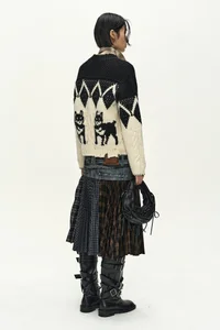 ARGYLE HEAVY WOOL CARDIGAN thumb 8