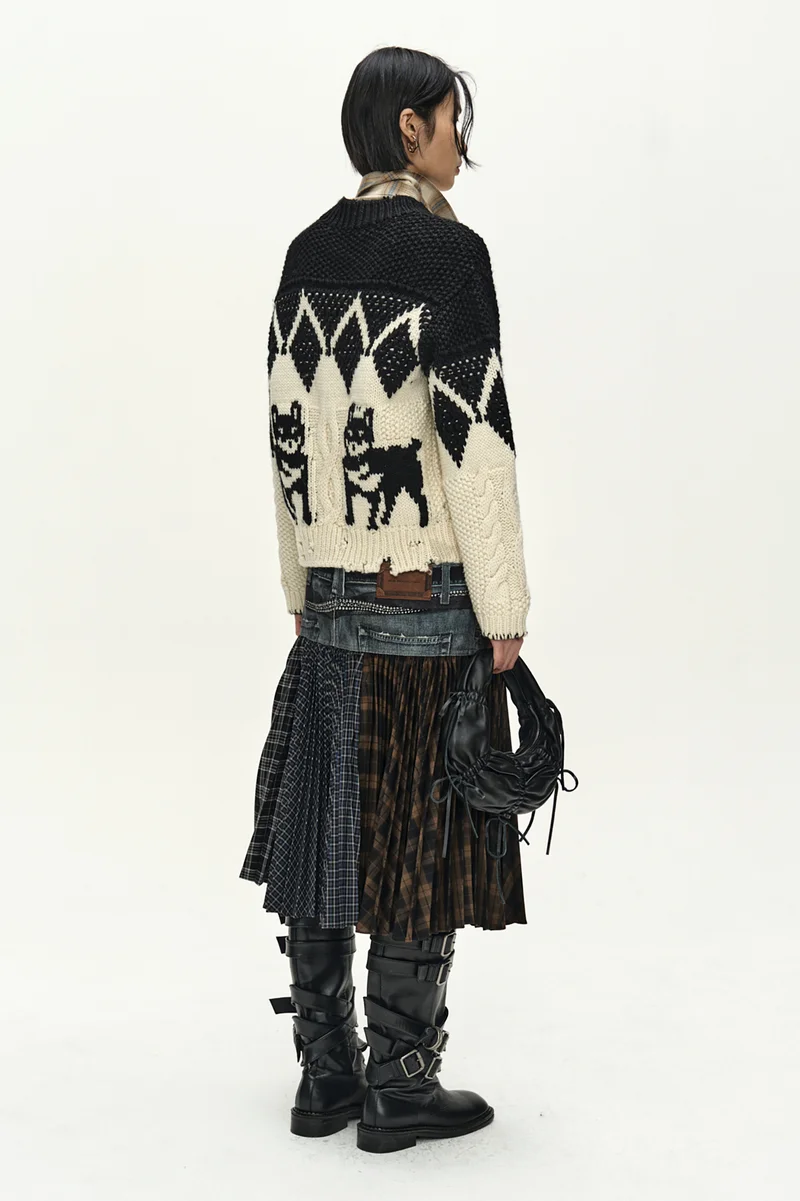 ARGYLE HEAVY WOOL CARDIGAN 8