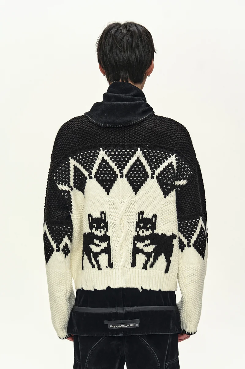 ARGYLE HEAVY WOOL CARDIGAN 10