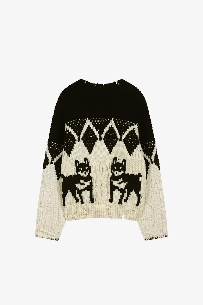 ARGYLE HEAVY WOOL CARDIGAN 12