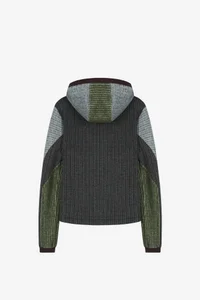 FUR COLOR-BLOCKED HOODED ZIP-UP thumb 7