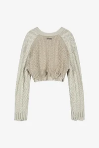 CABLE CROPPED CARDIGAN thumb 12