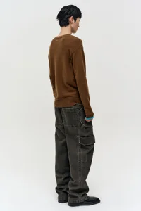 UNISEX LAYERED V-NECK SWEATER thumb 3