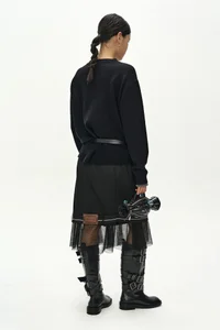 UNISEX LAYERED V-NECK SWEATER thumb 4