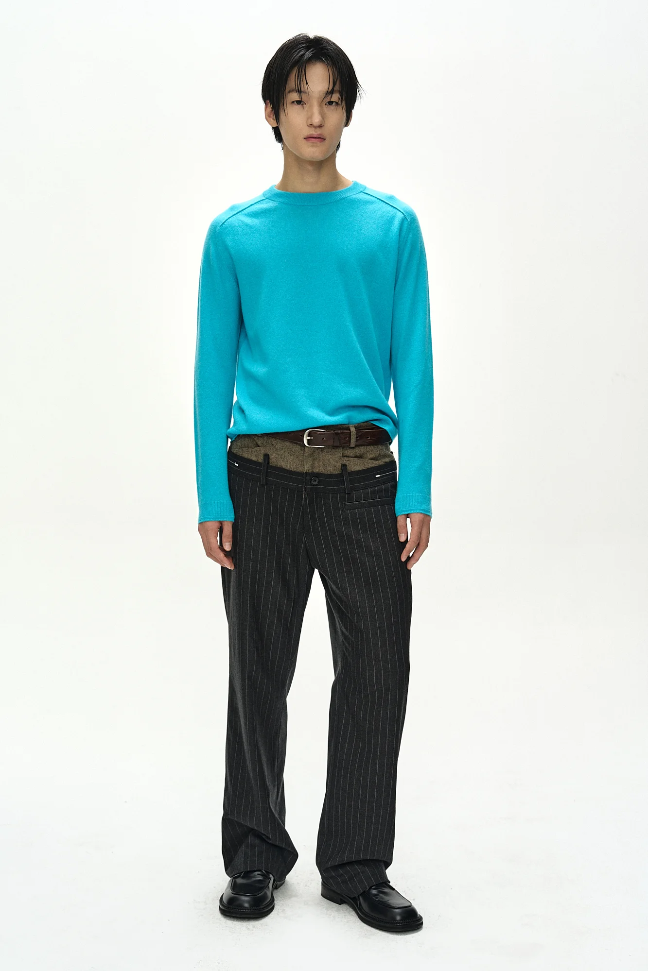 ANDERSSON BELL SHANE CASHMERE CREW-NECK SWEATER BLUE