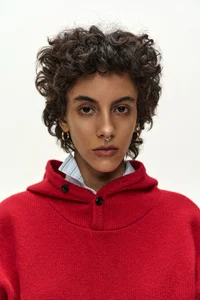 (ESSENTIAL) UNISEX VARSITY PATCH HOODIE thumb 5