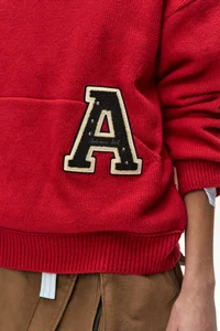 (ESSENTIAL) UNISEX VARSITY PATCH HOODIE thumb 7