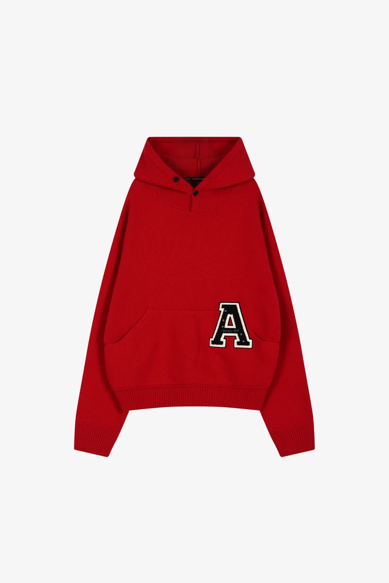 (ESSENTIAL) UNISEX VARSITY PATCH HOODIE 8
