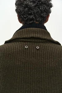 DOUBLE LAYERED QUARTER ZIP-UP SWEATER thumb 8