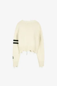 (ESSENTIAL) DISTRESSED VARSITY PATCH SWEATER thumb 8