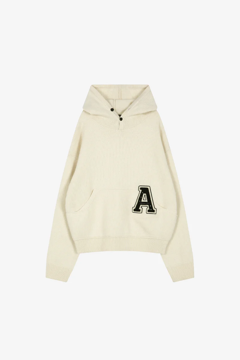 (ESSENTIAL) UNISEX VARSITY PATCH HOODIE 7
