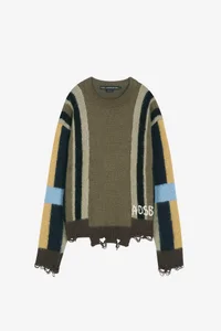 LAYERED STRIPE INTARISA CREW NECK SWEATER thumb 6