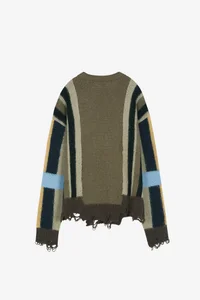 LAYERED STRIPE INTARISA CREW NECK SWEATER thumb 7