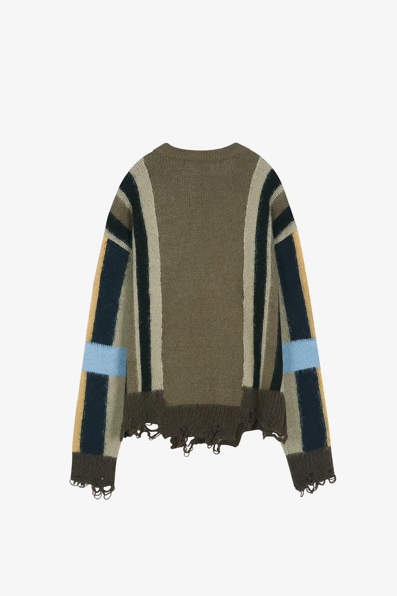 LAYERED STRIPE INTARISA CREW NECK SWEATER 7