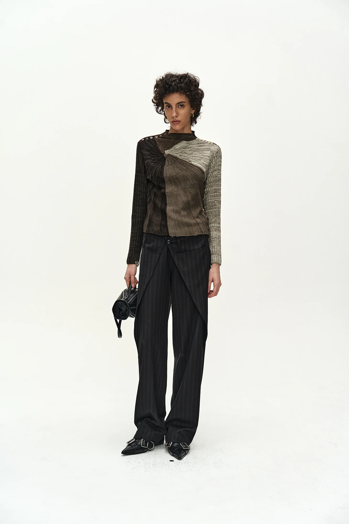 ANDERSSON BELL ASYMMETRIC TWIST BUTTON TOP MULTI