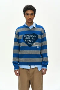 26 BOY'S HEART MESSAGE CREW-NECK SWEATER thumb 1