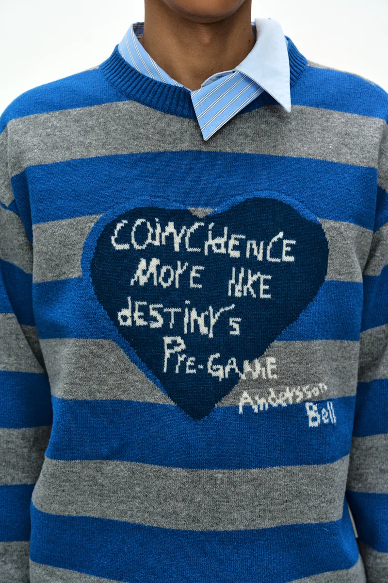 26 BOY'S HEART MESSAGE CREW-NECK SWEATER 5