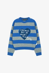 26 GIRL'S HEART MESSAGE CREW-NECK SWEATER