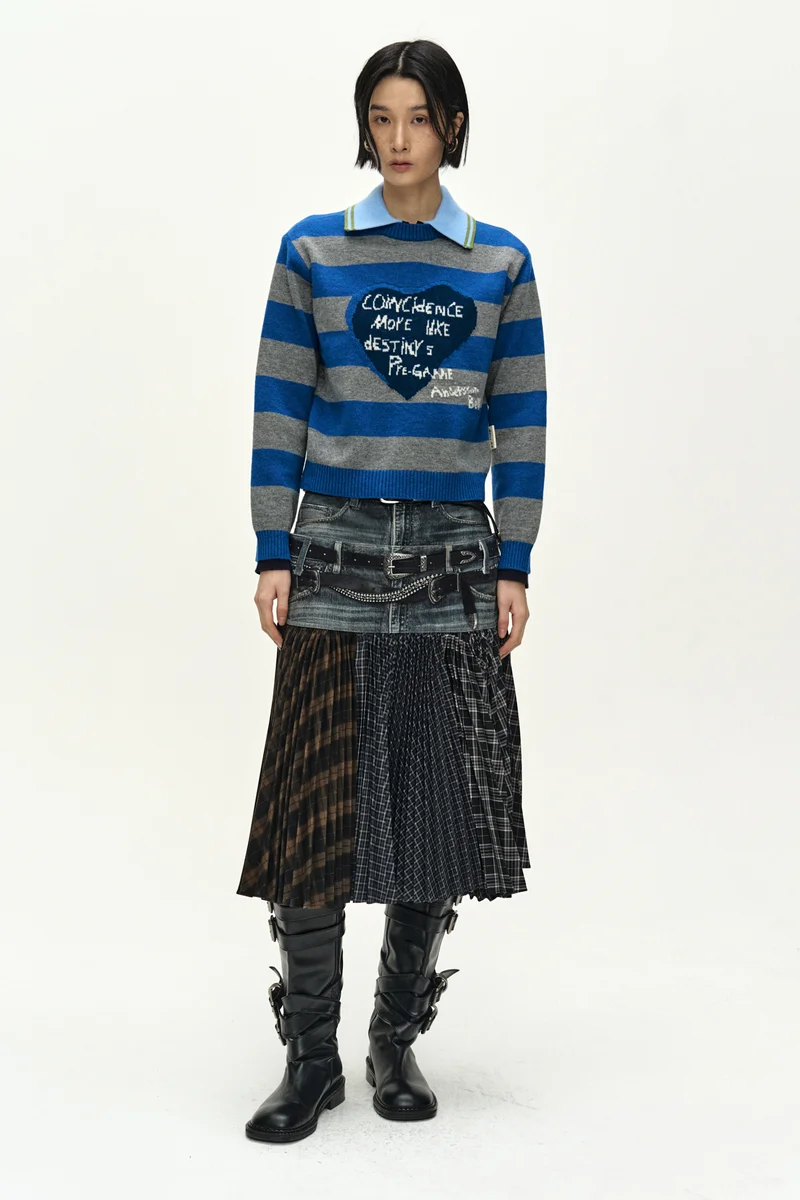 26 GIRL'S HEART MESSAGE CREW-NECK SWEATER 2