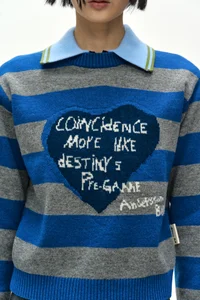 26 GIRL'S HEART MESSAGE CREW-NECK SWEATER thumb 6