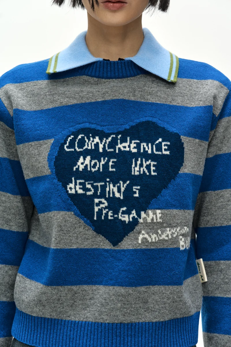 26 GIRL'S HEART MESSAGE CREW-NECK SWEATER 6