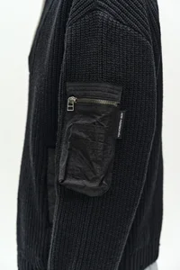 DOUBLE LAYERED QUARTER ZIP-UP SWEATER thumb 7