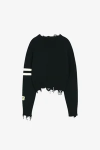 (ESSENTIAL) DISTRESSED VARSITY PATCH SWEATER thumb 10