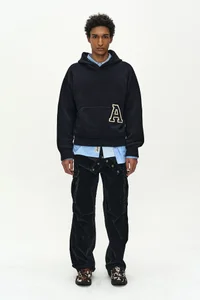 (ESSENTIAL) UNISEX VARSITY PATCH HOODIE thumb 2