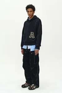 (ESSENTIAL) UNISEX VARSITY PATCH HOODIE thumb 4