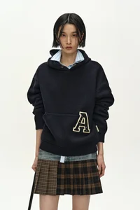 (ESSENTIAL) UNISEX VARSITY PATCH HOODIE thumb 6