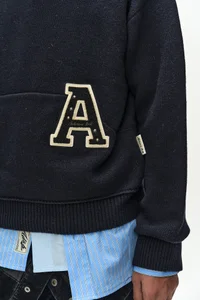 (ESSENTIAL) UNISEX VARSITY PATCH HOODIE thumb 8