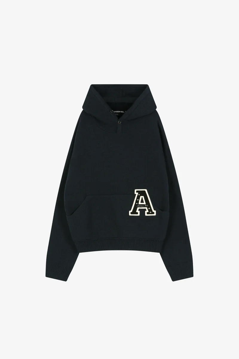 (ESSENTIAL) UNISEX VARSITY PATCH HOODIE 9