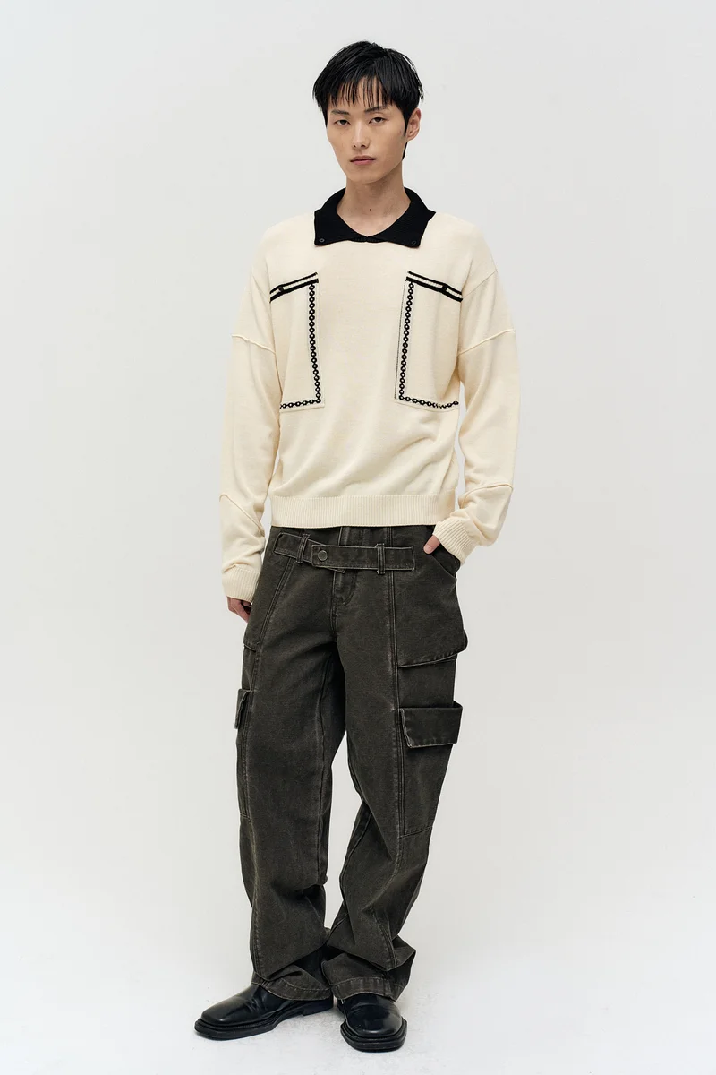 BIG POCKET POLO SWEATER 1