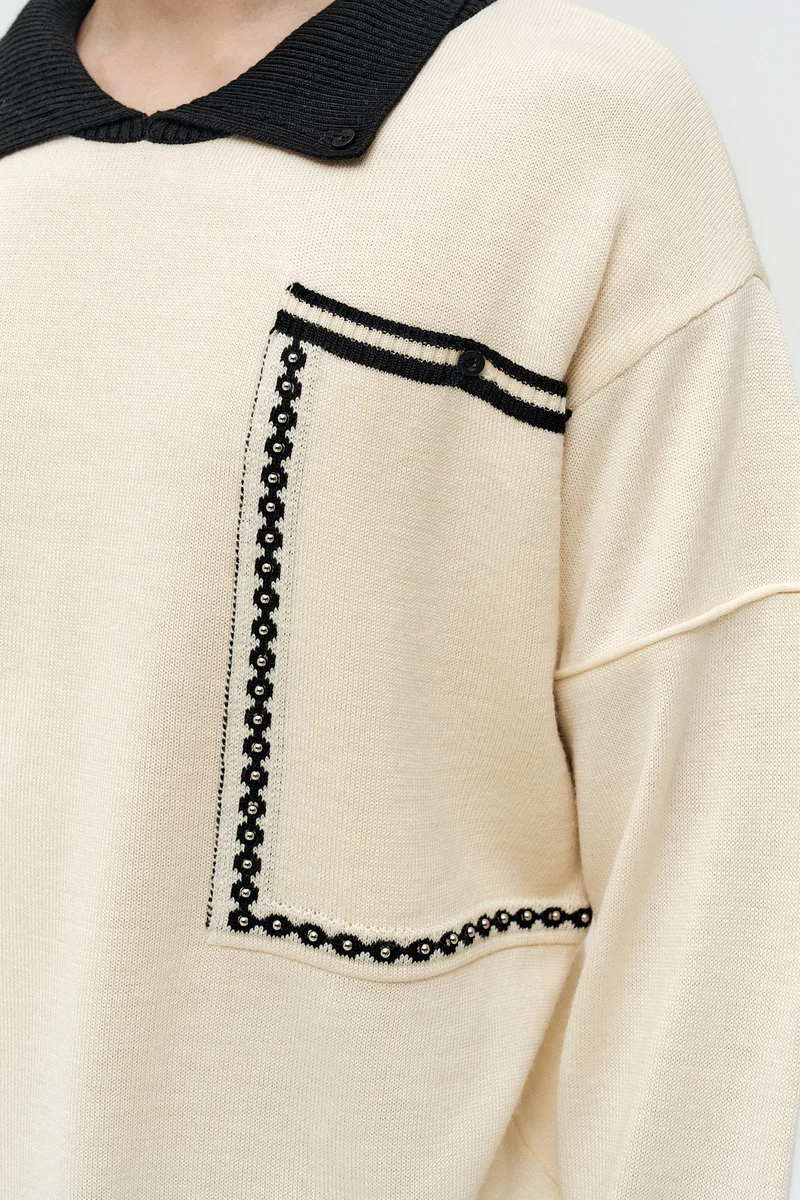 BIG POCKET POLO SWEATER 8