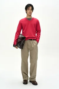 UNISEX LAYERED V-NECK SWEATER thumb 2