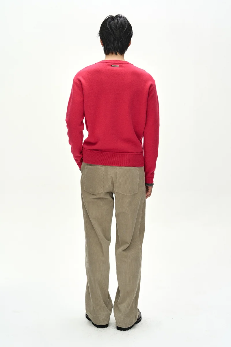 UNISEX LAYERED V-NECK SWEATER 5
